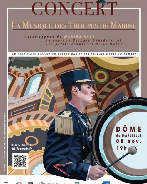 Musique des Troupes Marine (Concert Caritatif - Dôme de Marseille - 08.11.22)